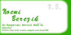 noemi berczik business card